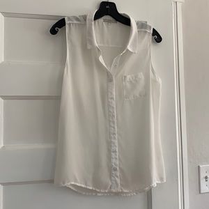Cielo White Sleeveless Blouse - Small